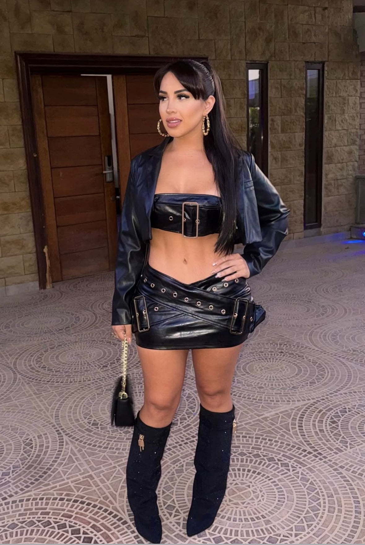 Bota brillante black