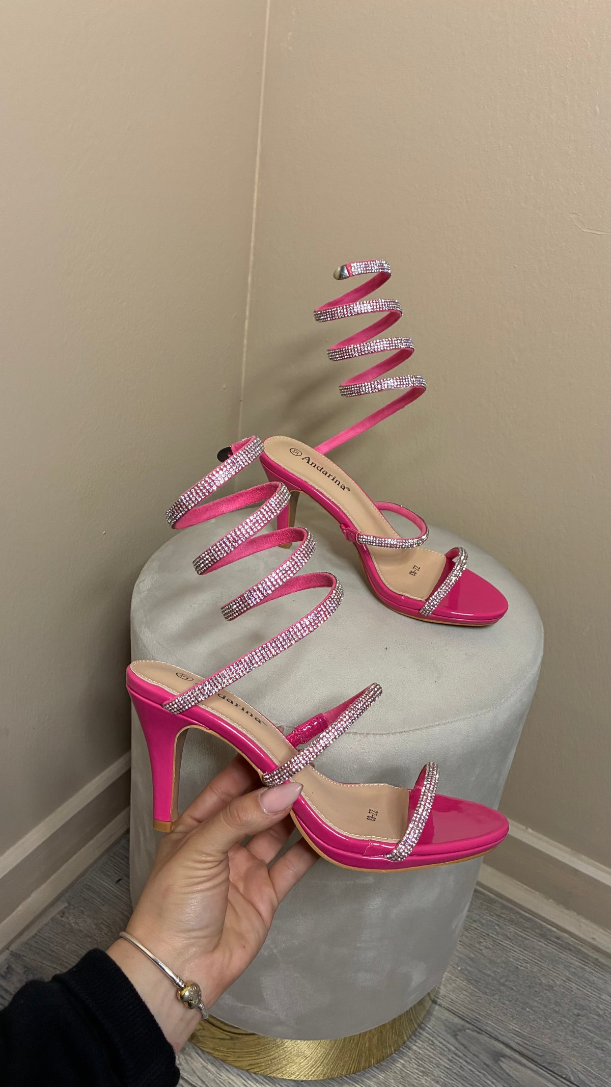 Tacón  Pink Strass 7cm